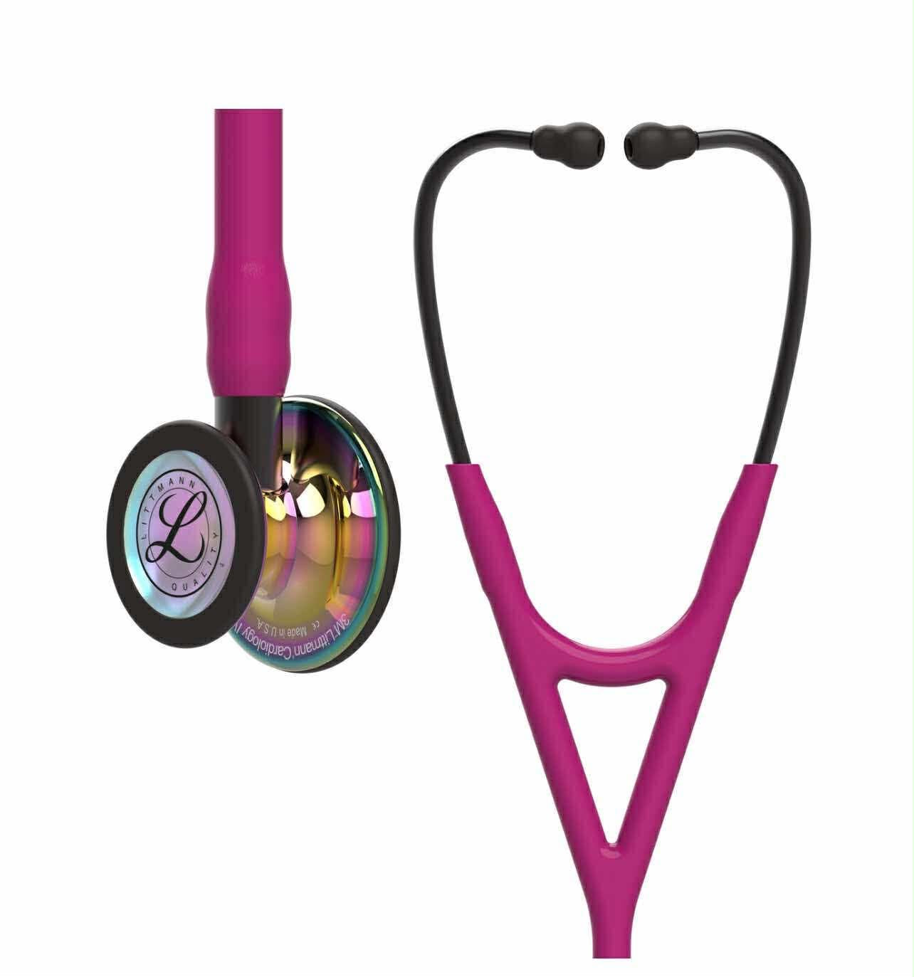 سماعة طبية 3M™ Littmann® Cardiology IV™ بإصدارها الأسود وقوس قزح