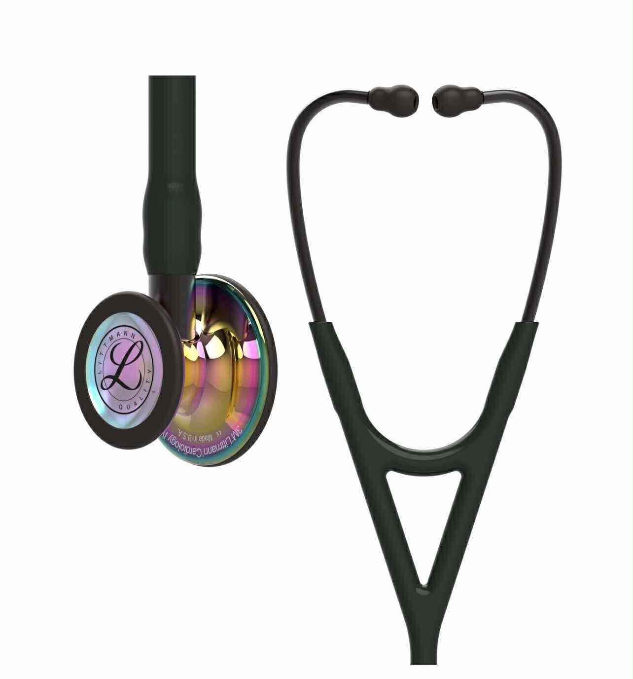 سماعة طبية 3M™ Littmann® Cardiology IV™ بإصدارها الأسود وقوس قزح